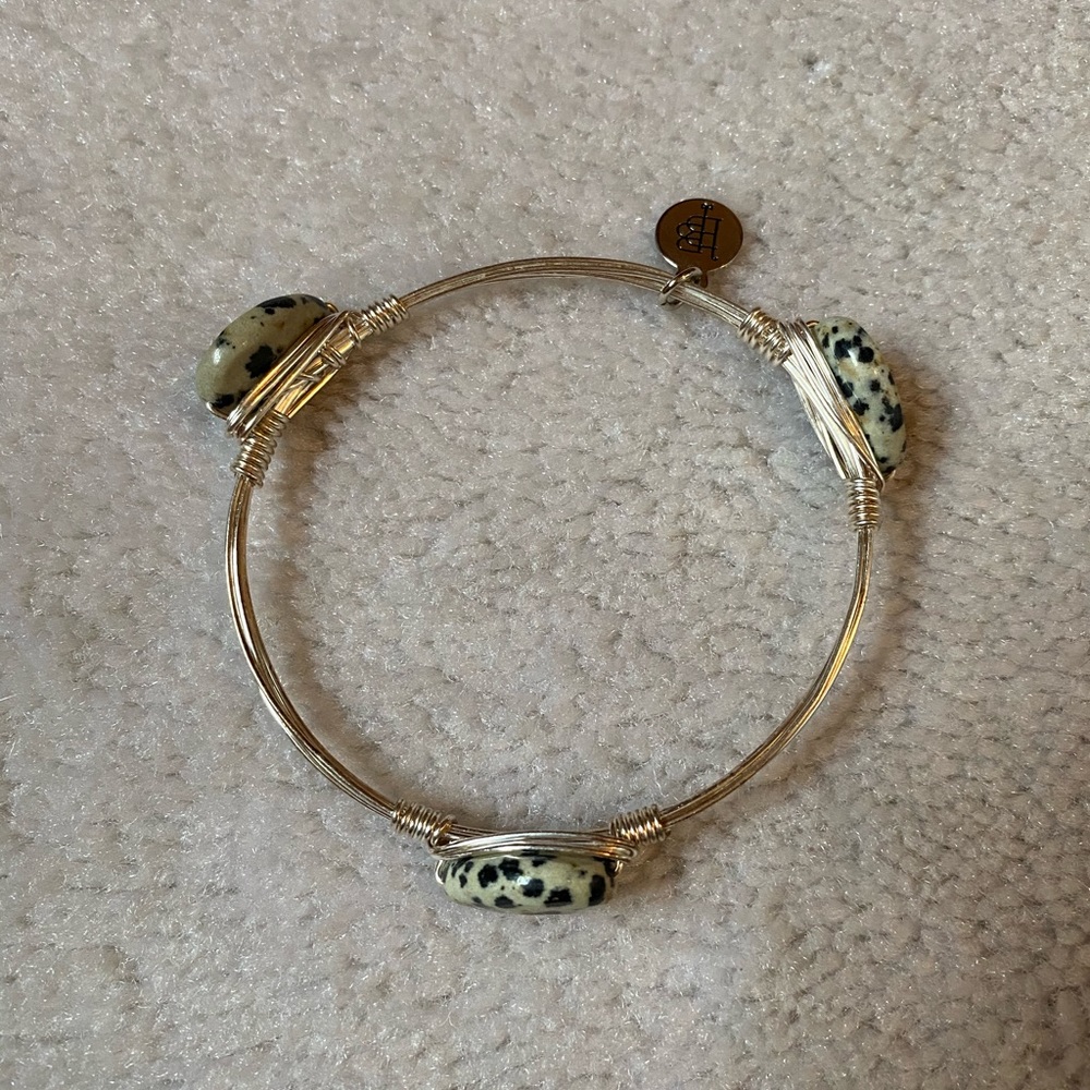 Bourbon and Boweties Black and Cream Bangle